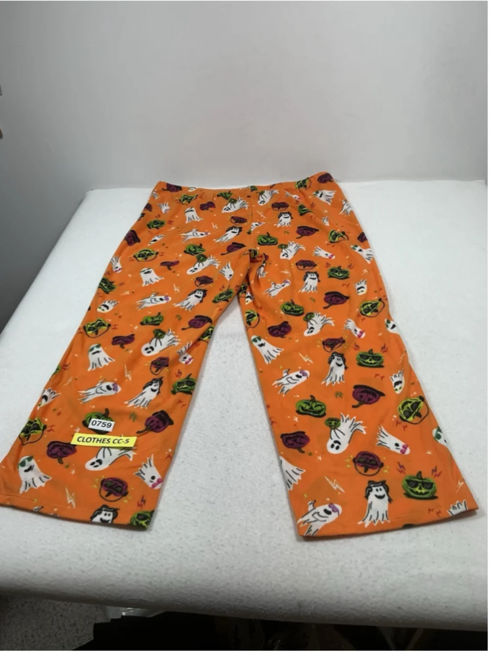 Mens NWT Hyde & Eek Halloween Sleepwear Pants XXLT Orange W/ Ghosts Pumpkins